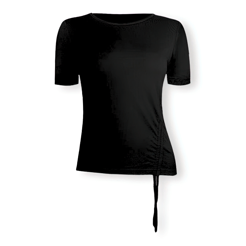 Lightweight Sporty Elastic Women's T-Shirt with Side Tie - SF1273
