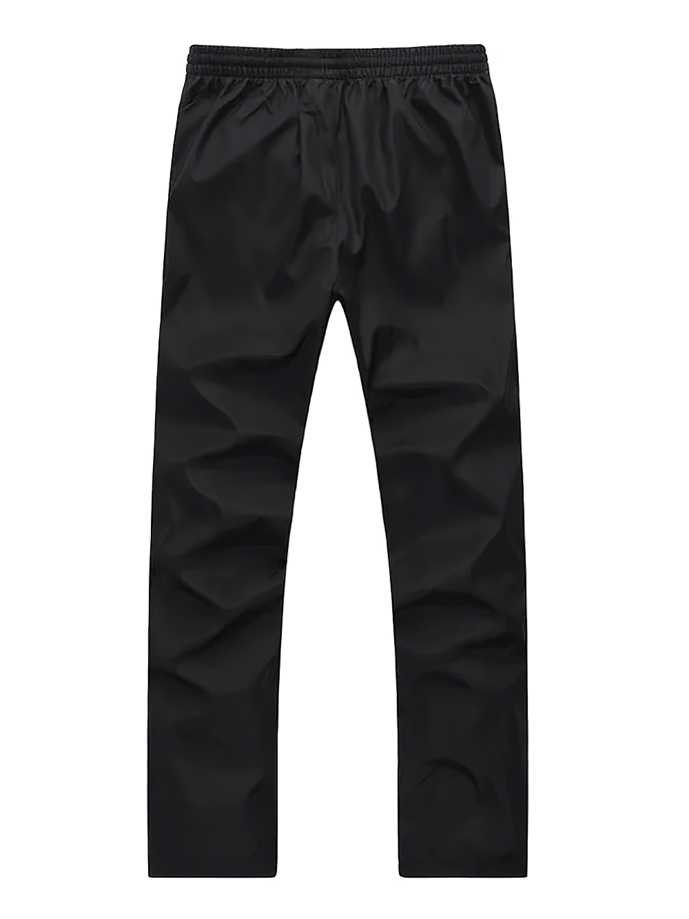 SF2281 lightweight tracksuit pants in black with adjustable drawstring, showcasing modern print design and breathable mesh lining.