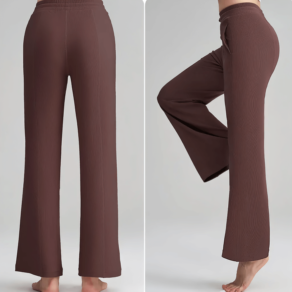 Lightweight Wide-Leg Ribbed Lounge Pants for Women - SF2387