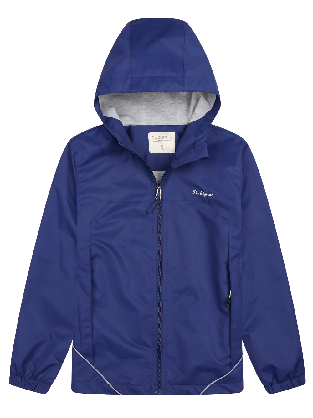 Lightweight Zip-Up Jacket with Hood and Pockets - SF3687 in stylish blue, perfect for kids' casual wear.