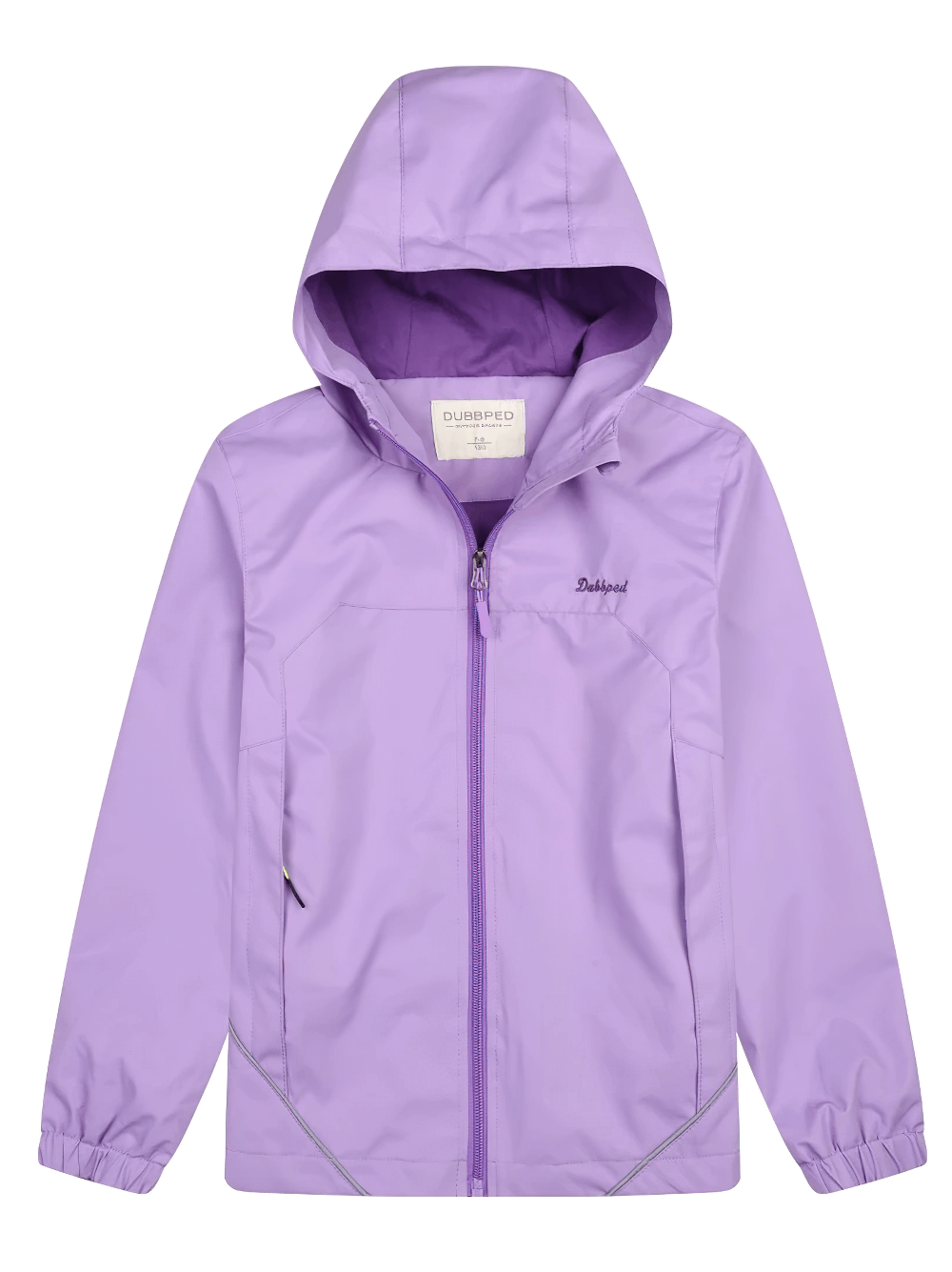 Lightweight Zip-Up Jacket with Hood and Pockets - SF3687 in trendy purple, perfect for casual and outdoor wear with functional pockets.