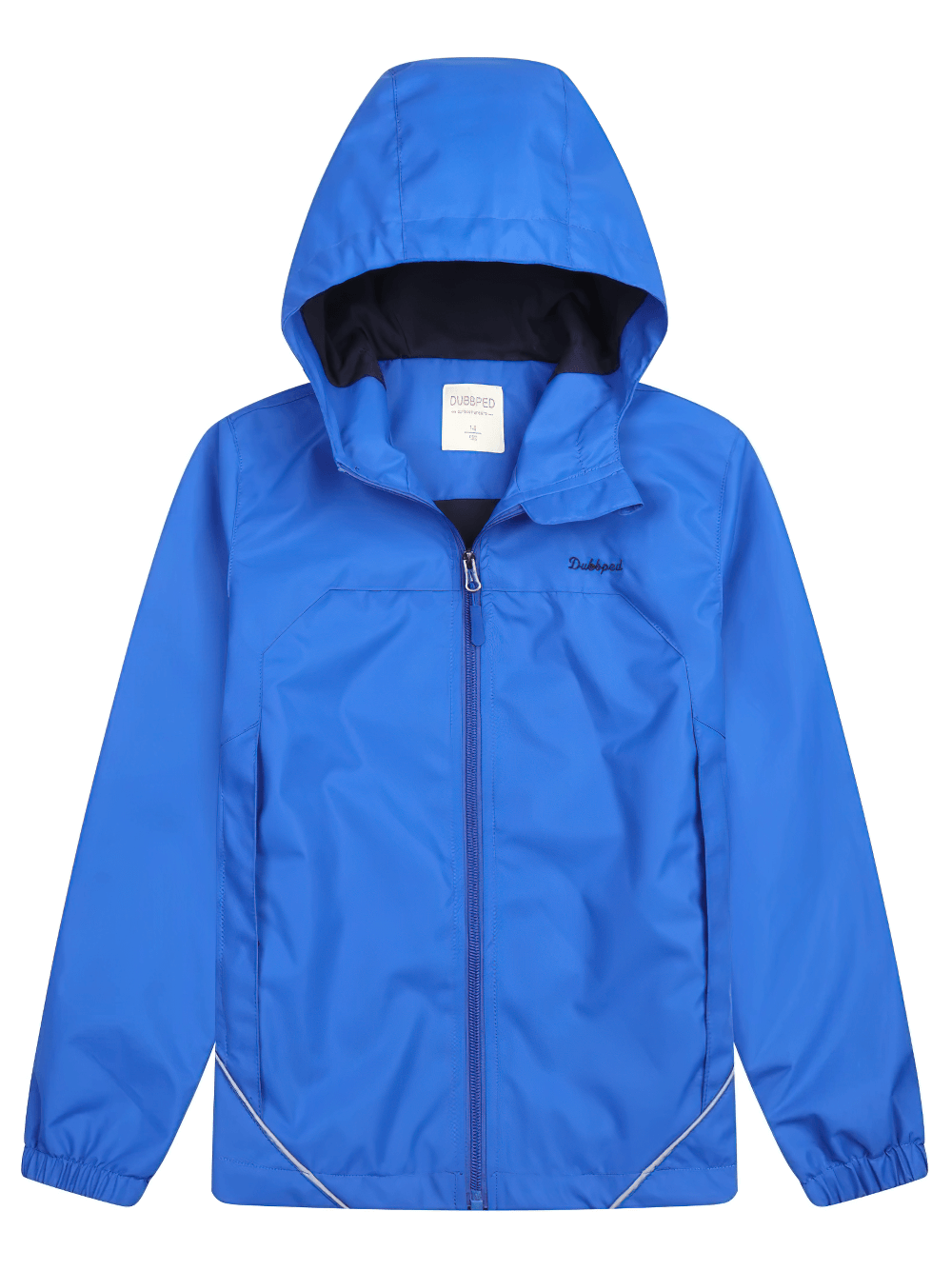 Lightweight Zip-Up Jacket with Hood and Pockets - SF3687 in trendy blue, perfect for casual outdoor wear. Stylish and functional design.