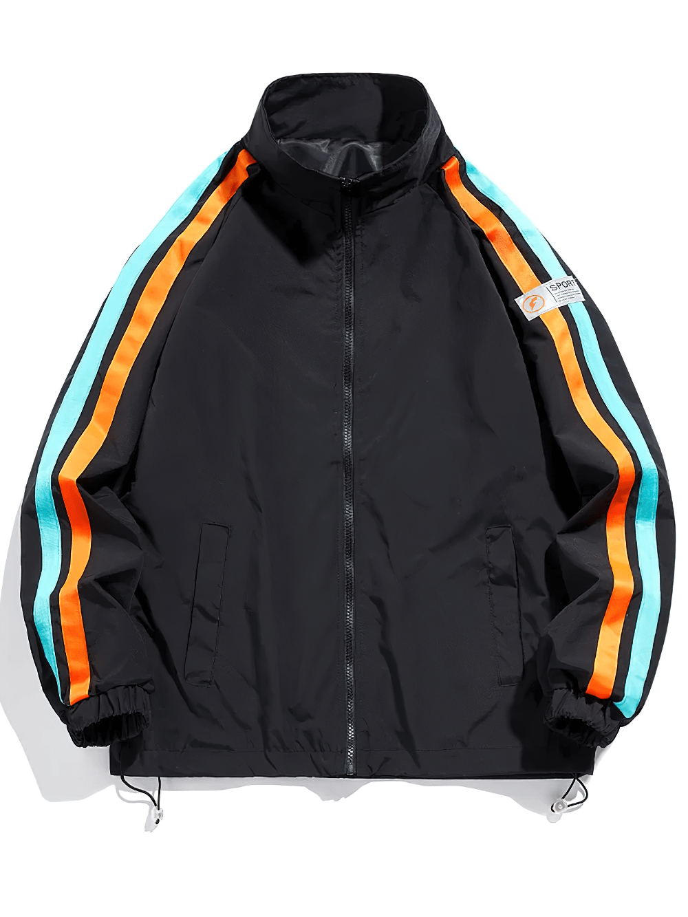 Lightweight Zip Windbreaker with Sport Stripes - SF4687