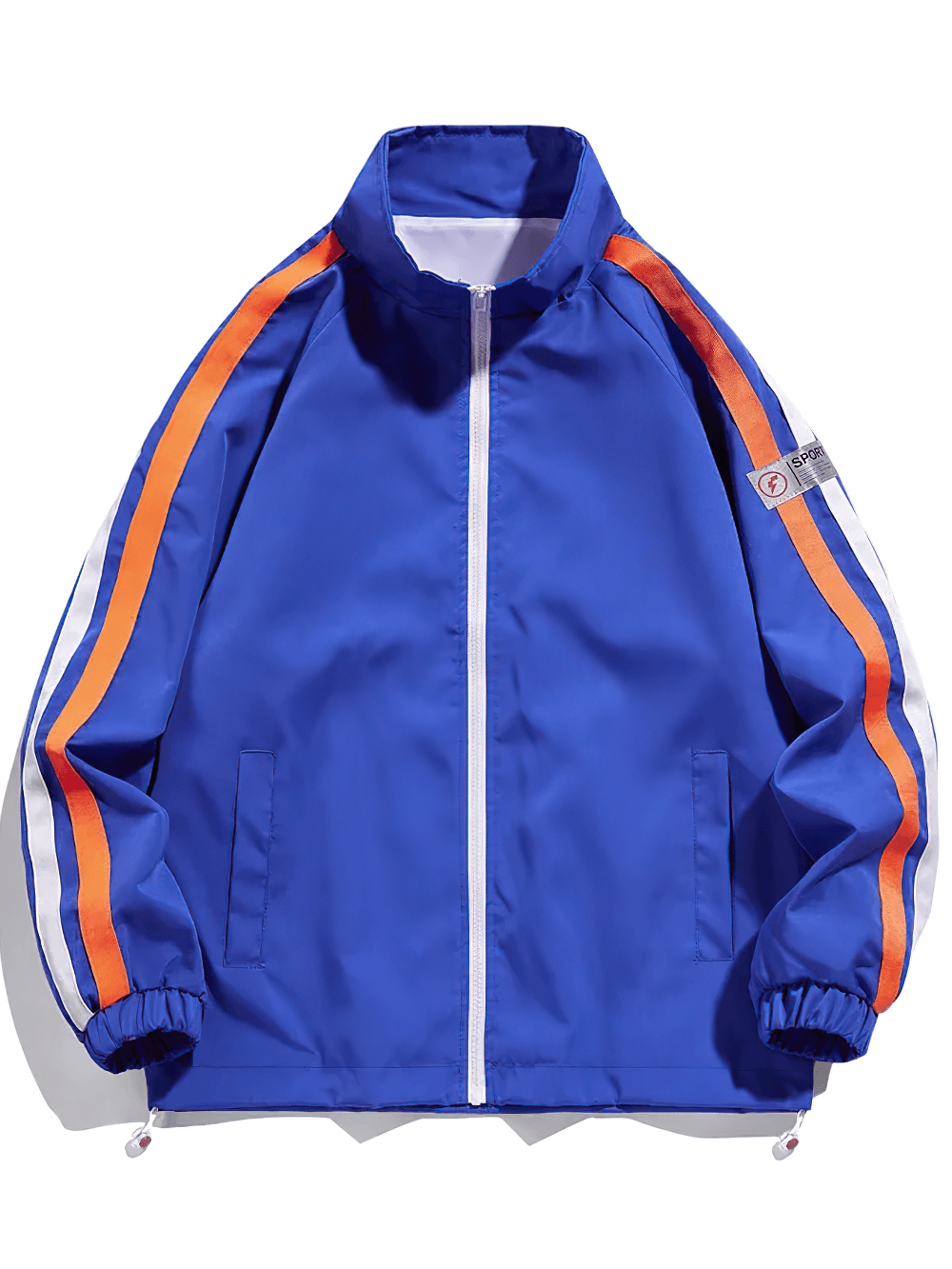Lightweight Zip Windbreaker with Sport Stripes - SF4687