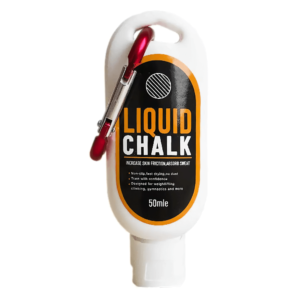 Liquid Chalk for Gym and Weightlifting - SF3552, 50ml bottle with carabiner clip for enhanced sports grip and performance