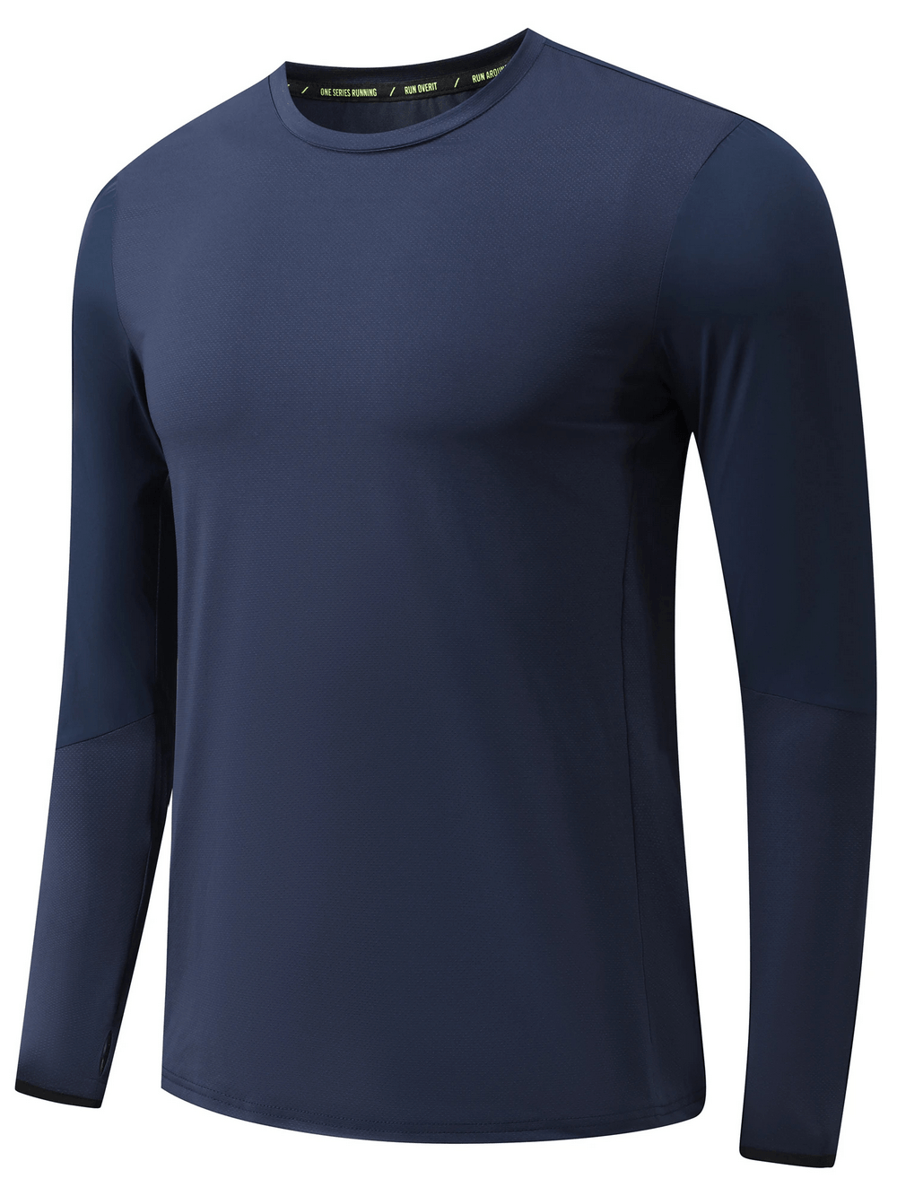 Long Sleeve Running Shirt with Sport Panels - SF4638 in navy color, ideal for cycling and gym training.