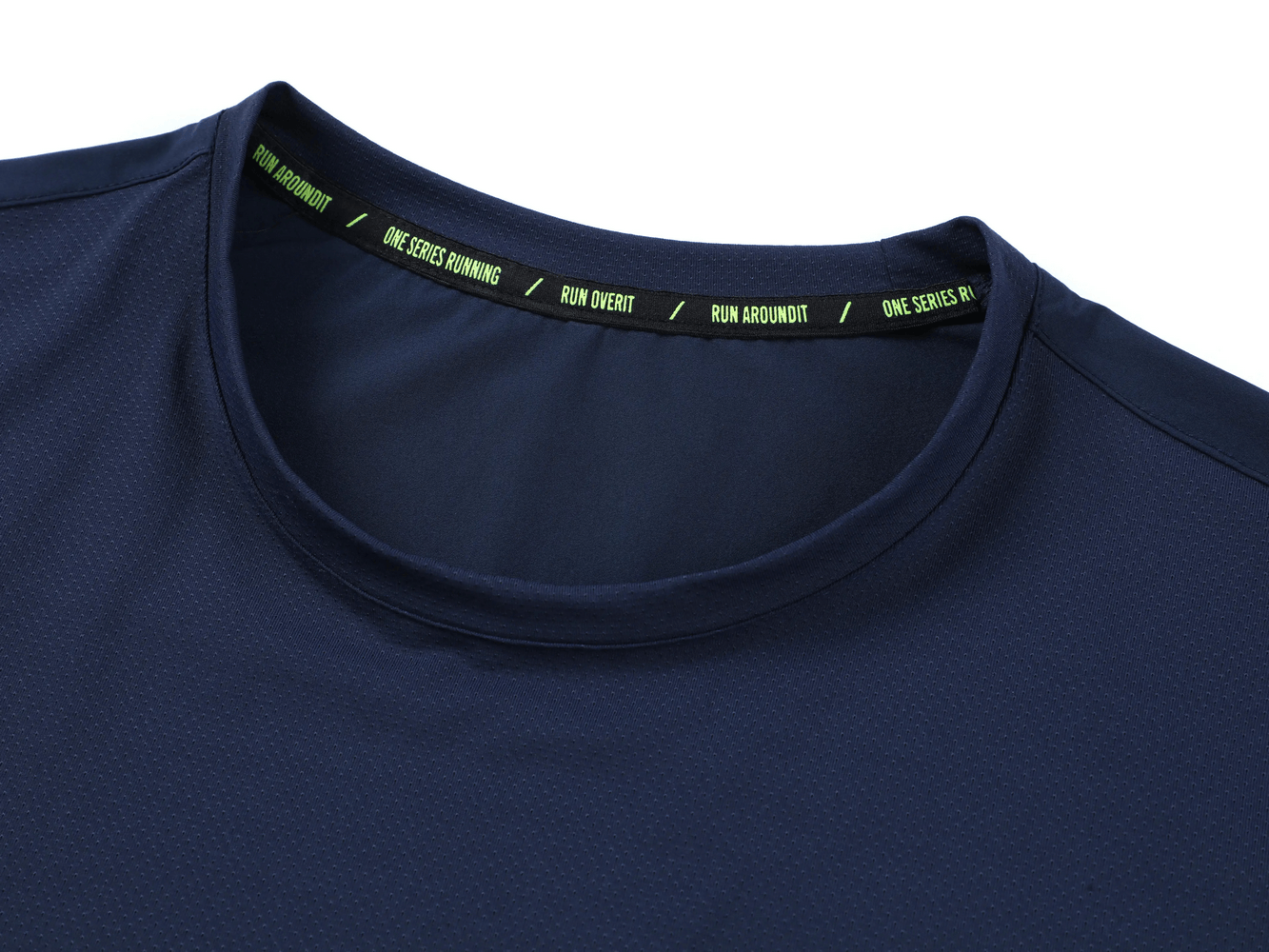 Long Sleeve Running Shirt with Sport Panels - SF4638 collar detail for active sports and fitness.
