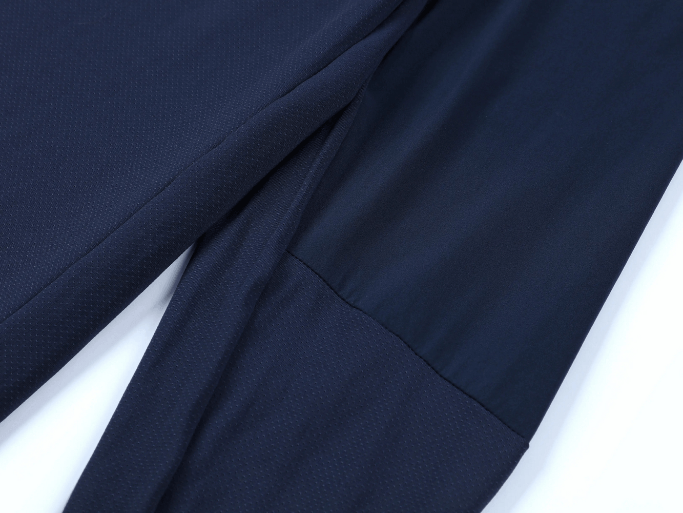 Long Sleeve Running Shirt with Sport Panels - SF4638 close-up showcasing elastic breathable fabric and contrast sleeve panels.