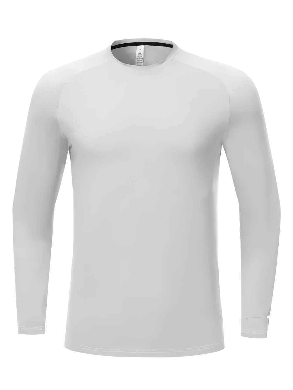 Long-Sleeved Workout Top with Watch Opening - SF4737 in sleek white, designed for optimal athletic performance.