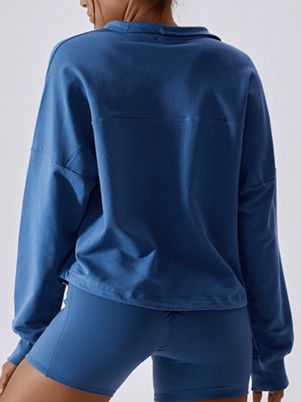Lockeres, lässiges Sport-Damen-Sweatshirt mit Reißverschluss – SF1304 
