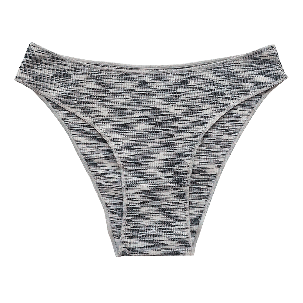 Low Rise V-Waist Seamless Brief Panties for Women - SF4663 in marled knit pattern