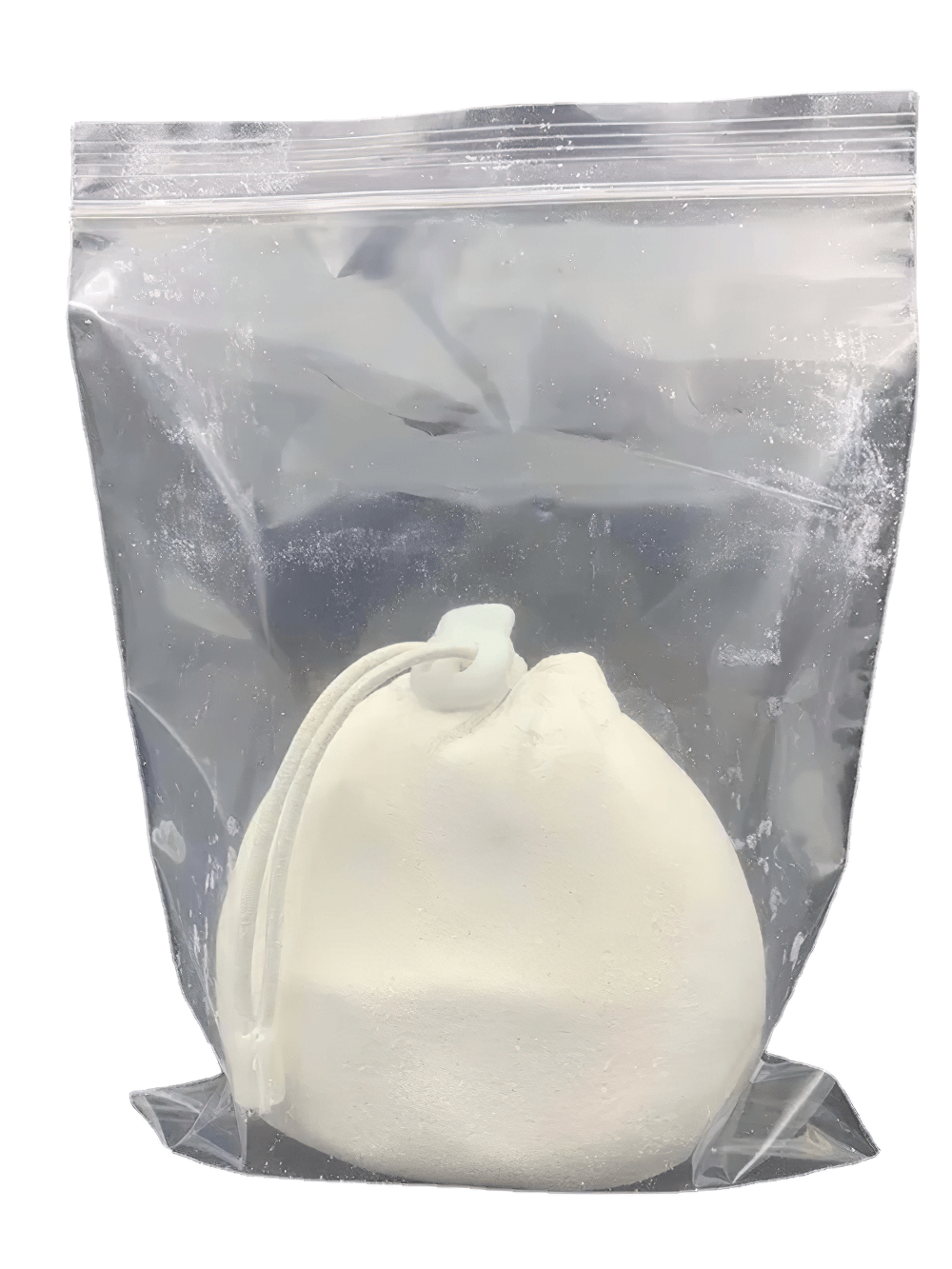 Magnesium Chalk Ball for Weightlifting and Climbing - SF3452 in a resealable bag, perfect for enhancing grip and reducing sweat.