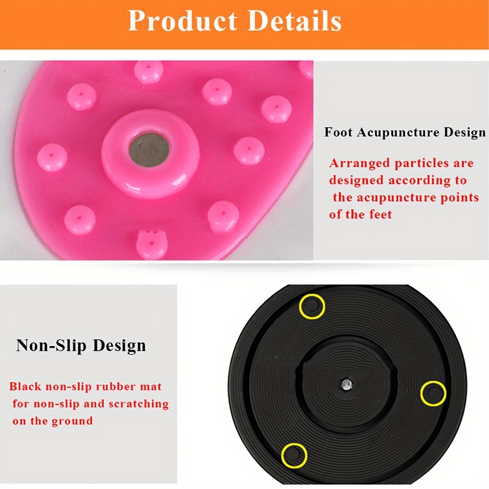 Magnetic twist board product details with acupressure and non-slip design for enhanced stability and foot acupuncture benefits.