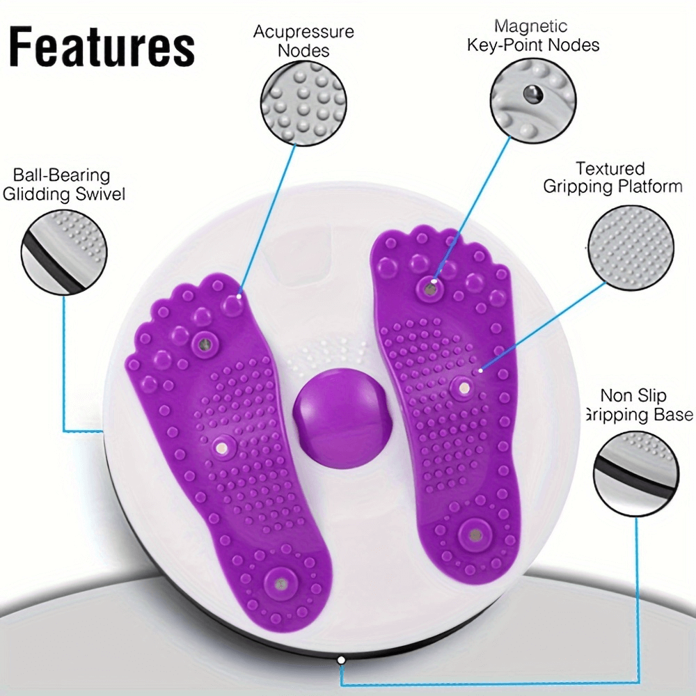 Magnetic twist board SF2813 with acupressure nodes, ball-bearing swivel, and non-slip surface for enhanced balance and strength.