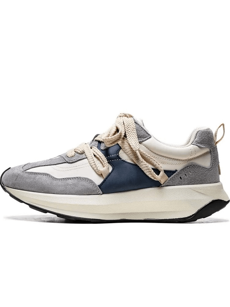 Men's breathable platform sports sneakers SF1904 with cotton upper, latex insoles, and height-boosting design.