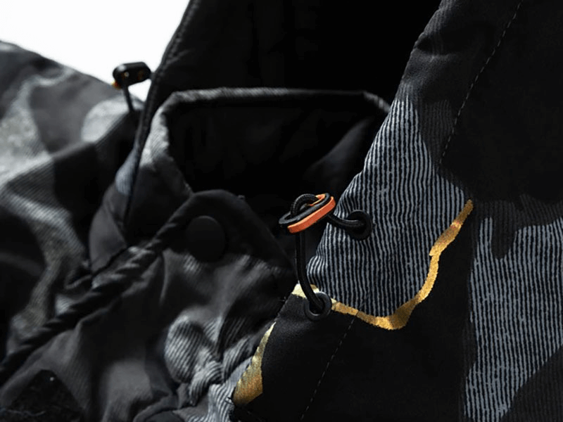 Doppelseitige Herren-Skijacke mit Kapuze und aufgesetzten Taschen – SF1888 