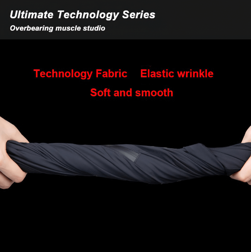 Technology fabric sports joggers being stretched, showcasing elastic wrinkle feature and smooth texture. Ideal for running and active styles.