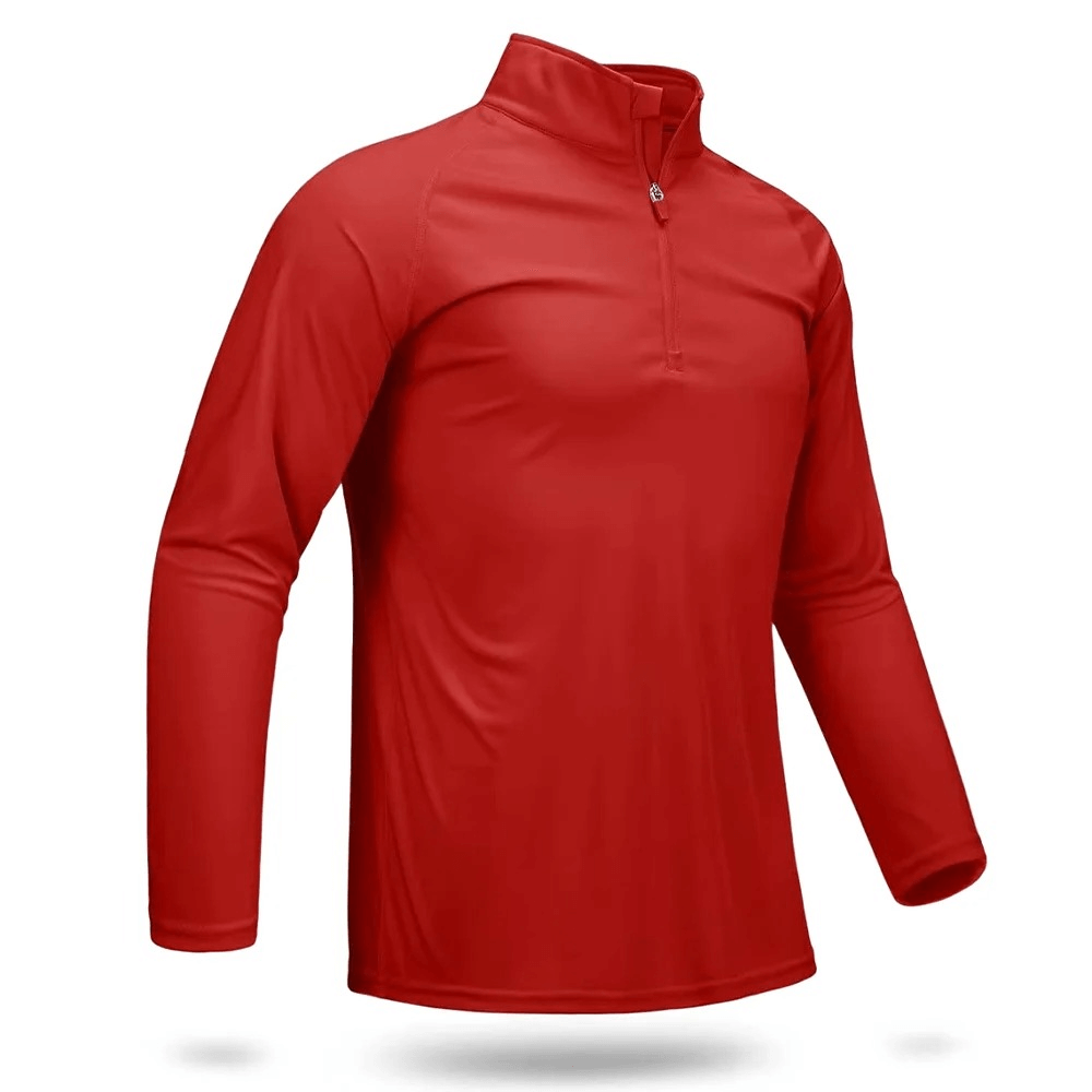 Male Long Sleeve Zip Quick Dry Performance Top - SF2546