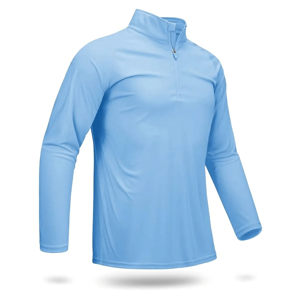 Male Long Sleeve Zip Quick Dry Performance Top - SF2546