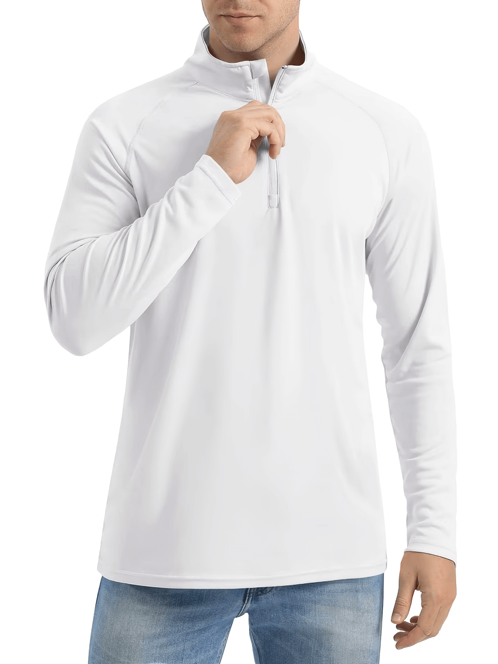 Male Long Sleeve Zip Quick Dry Performance Top - SF2546