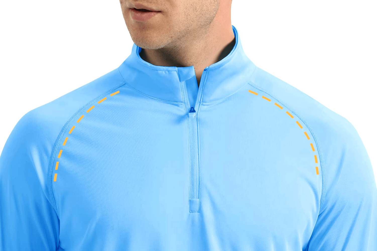 Male Long Sleeve Zip Quick Dry Performance Top - SF2546