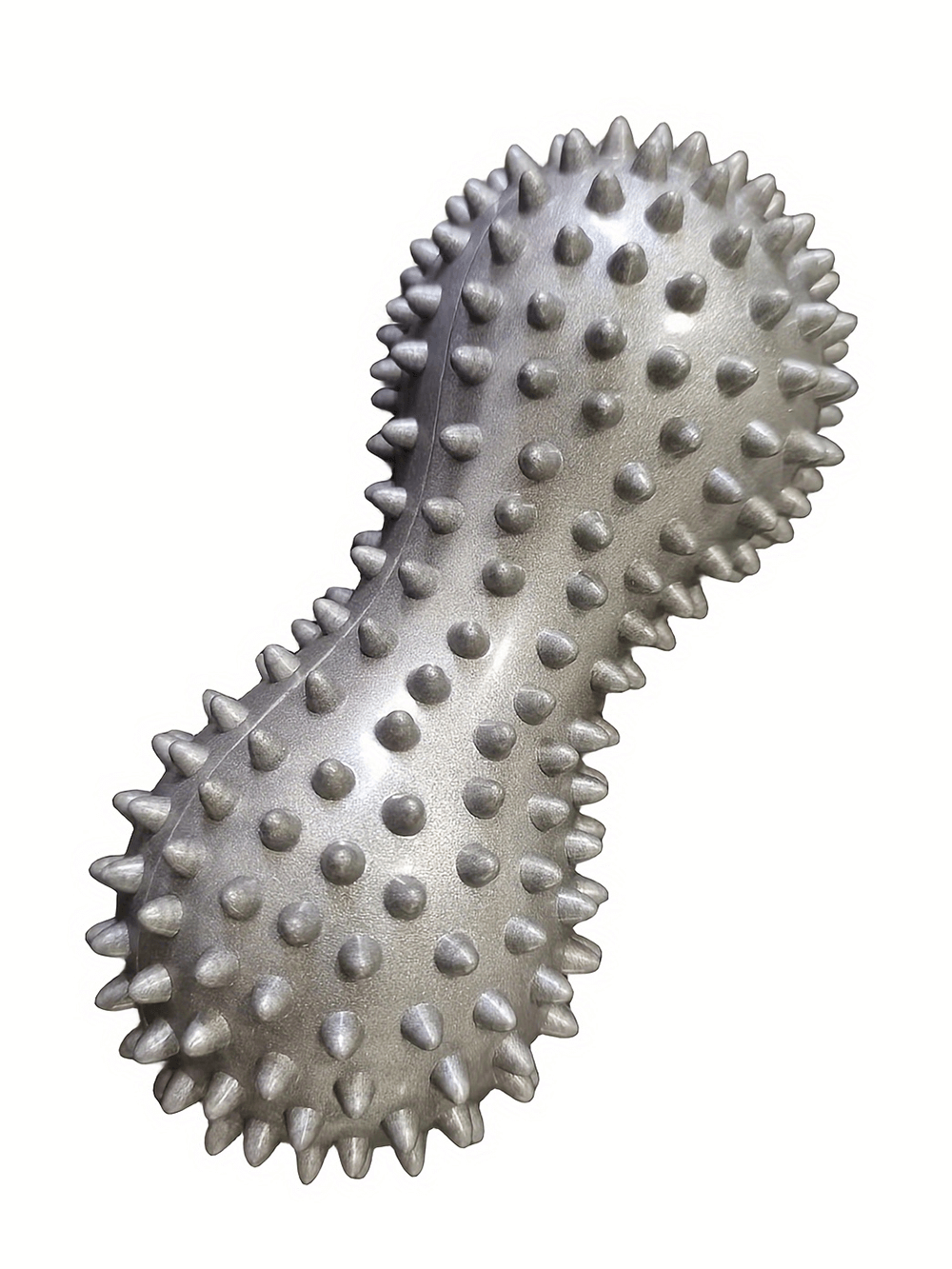 Peanut-shaped spiky massage ball for deep tissue and muscle relief; ideal for back, foot, and body massage therapy.