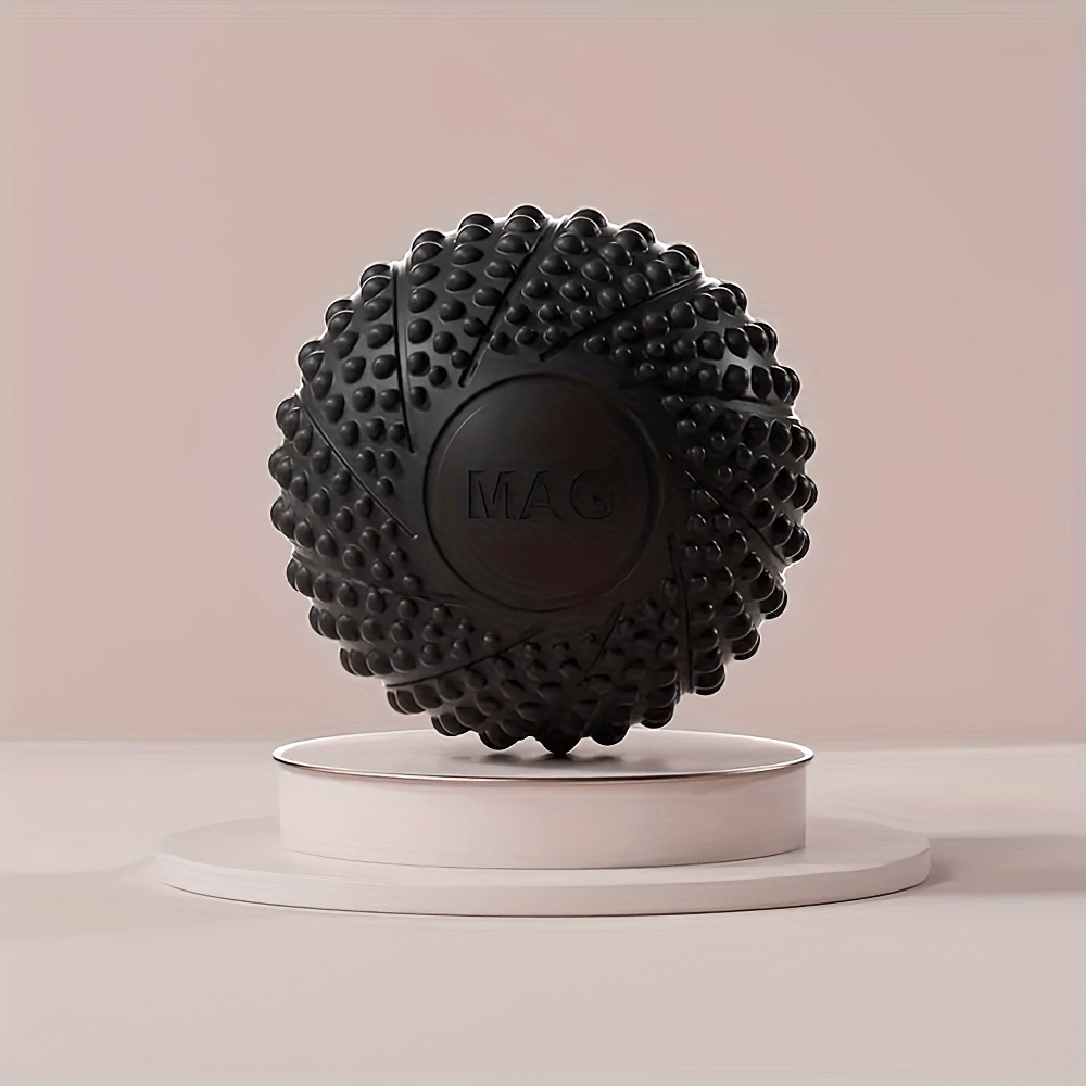 Spiky massage ball designed for deep tissue relief, ideal for muscle recovery and tension release, perfect for athletes and fitness enthusiasts.