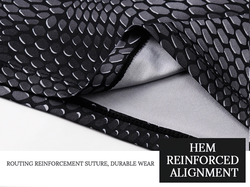 Close-up of gray quick-dry men's athletic tank top showing hem reinforced alignment and durable stitching.