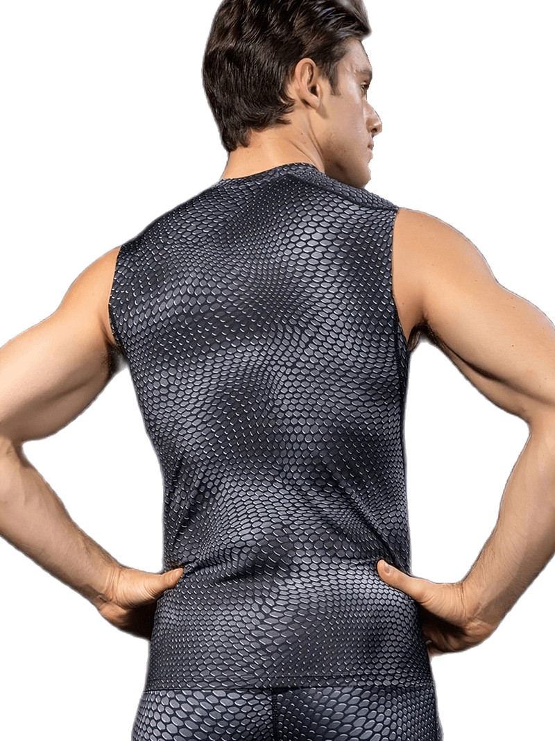 Men's quick-dry athletic tank top with a sleek design, ideal for gym workouts. Breathable, compression fit for ultimate comfort and style.