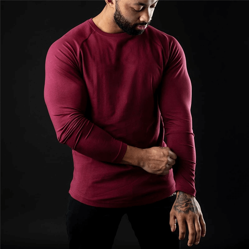 Men’s Cotton Long Sleeves Workout Top - SF2195