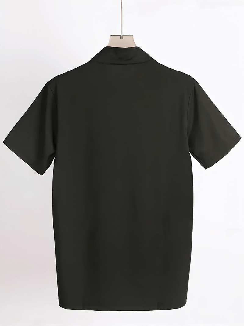 Alt Tag: Back view of Men's Elastic Breathable Running T-Shirt SF2160, ideal for gym and sports with muscle fit and zippered design.