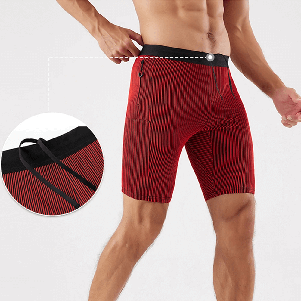 Men’s Quick-Dry Striped Swim Trunks with Pocket - SF2185