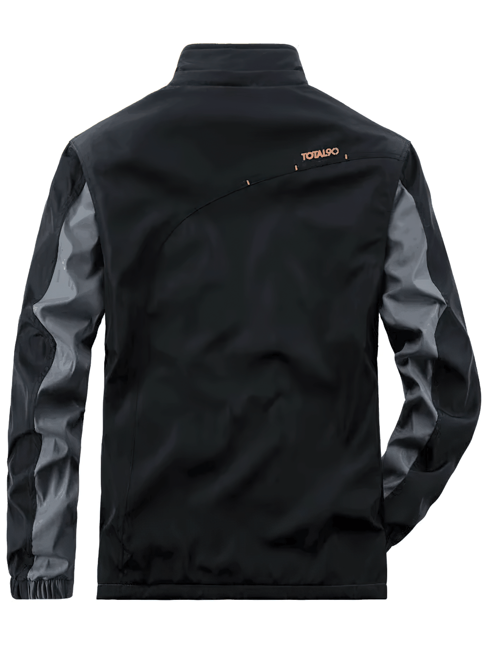 Men's lightweight black and gray sports jacket with orange accents, part of the SF2290 tracksuit for outdoor training and workouts.