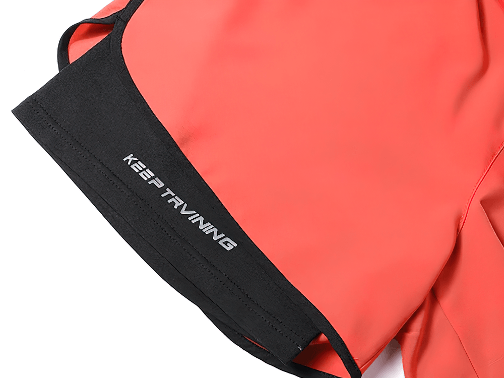 Men's 2-in-1 Running Shorts with Compression Liner - SF4566 close-up showing fabric and design details.