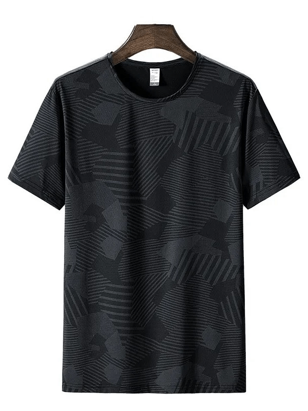 Gemustertes Active Dry-Fit-T-Shirt für Herren mit Rundhalsausschnitt – SF1986 