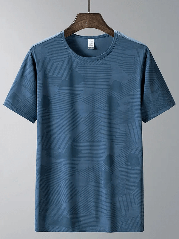 Gemustertes Active Dry-Fit-T-Shirt für Herren mit Rundhalsausschnitt – SF1986 