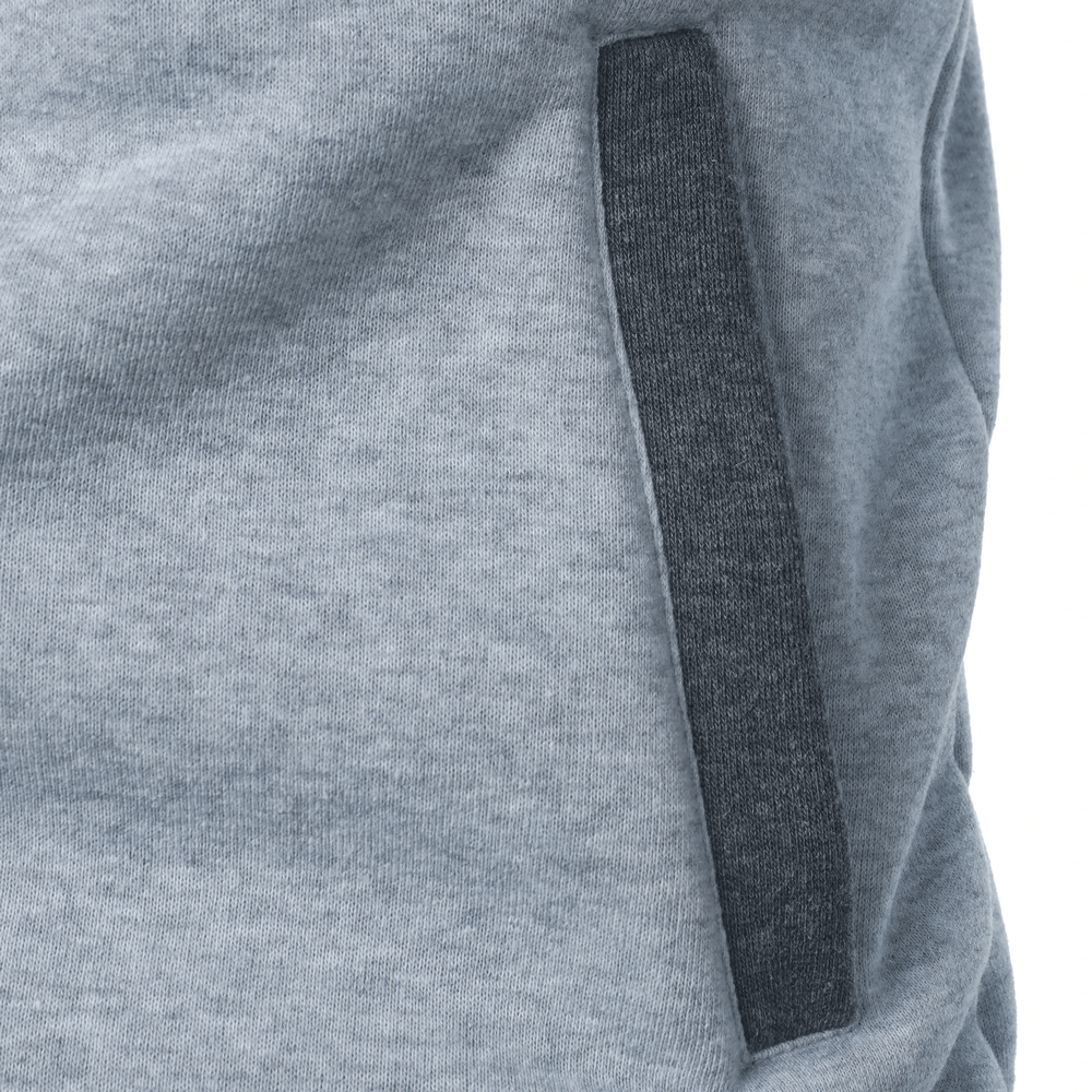 Men's Asymmetrical Zip Hoodie with Snap Collar - SF4720 pocket detail in grey fabric