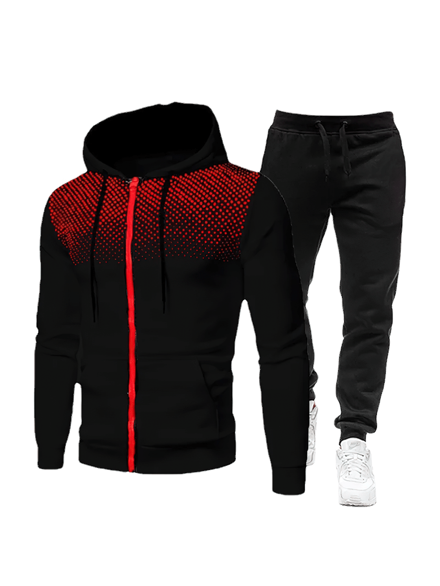 Men's Athletic Tracksuit Set SF2039 with zippered jacket and pants, perfect for Autumn/Winter casual wear.