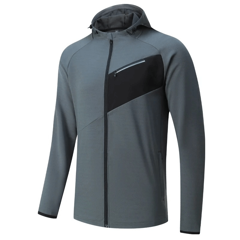 Men's Athletic Zip-Up Hooded Jacket - SF1923