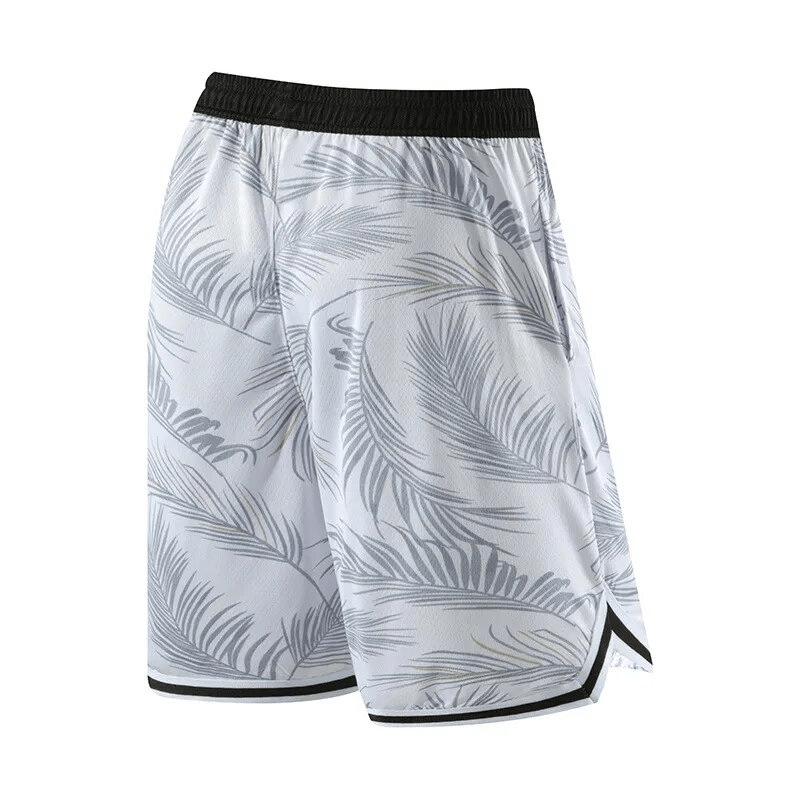 Men's Basketball Sports Elastic Waist Board Shorts with Print, SF1559, for active athletes, breathable, lightweight polyester.