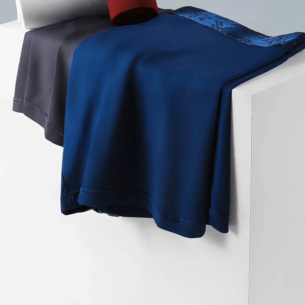 Men's Boxer Briefs with Star Waistband Detail - SF4745 displayed in navy and dark grey.
