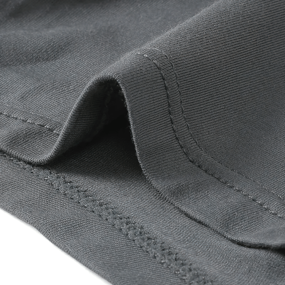Men's Boxer Briefs with Star Waistband Detail - SF4745 close-up of fabric and stitching in dark gray color.
