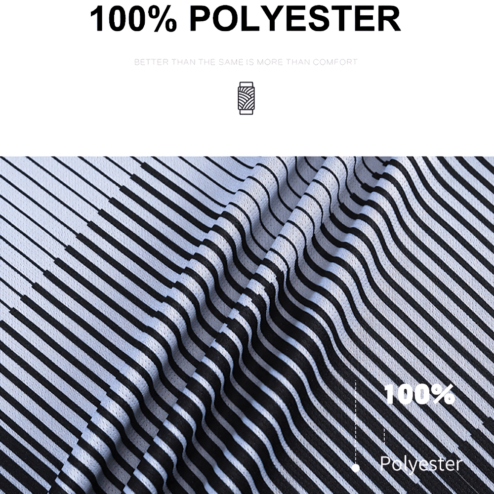 Alt Tag: Men's Breathable Activewear Set for Gym Training - SF4484 100% polyester breathable fabric close-up with geometric stripe texture