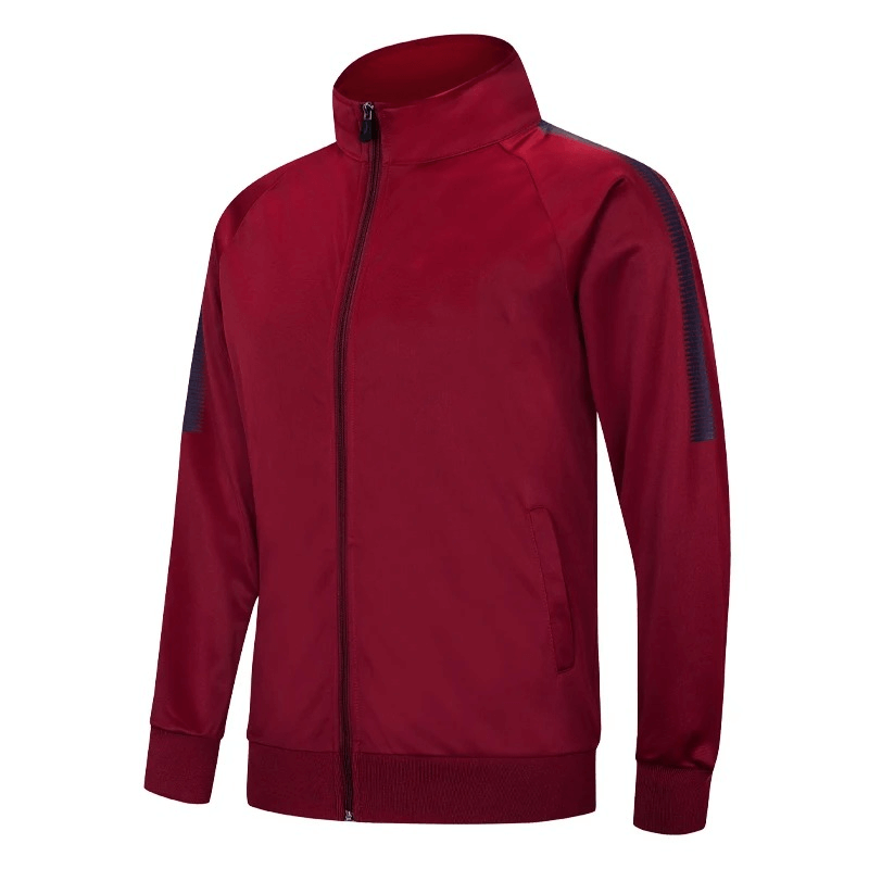 Men's Breathable Sport Jacket with Zipper in red, lightweight microfiber for running, exercise comfort, product SF1839