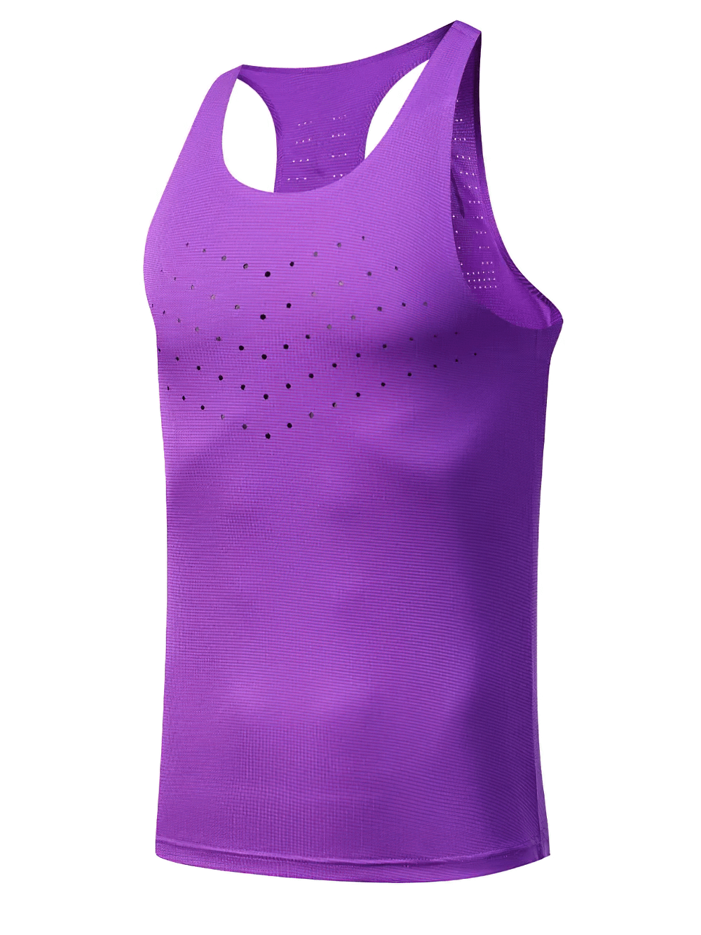 Purple Men's Breathable Tank Top for Gym and Running - SF4090, featuring breathable mesh fabric for peak performance in workouts.