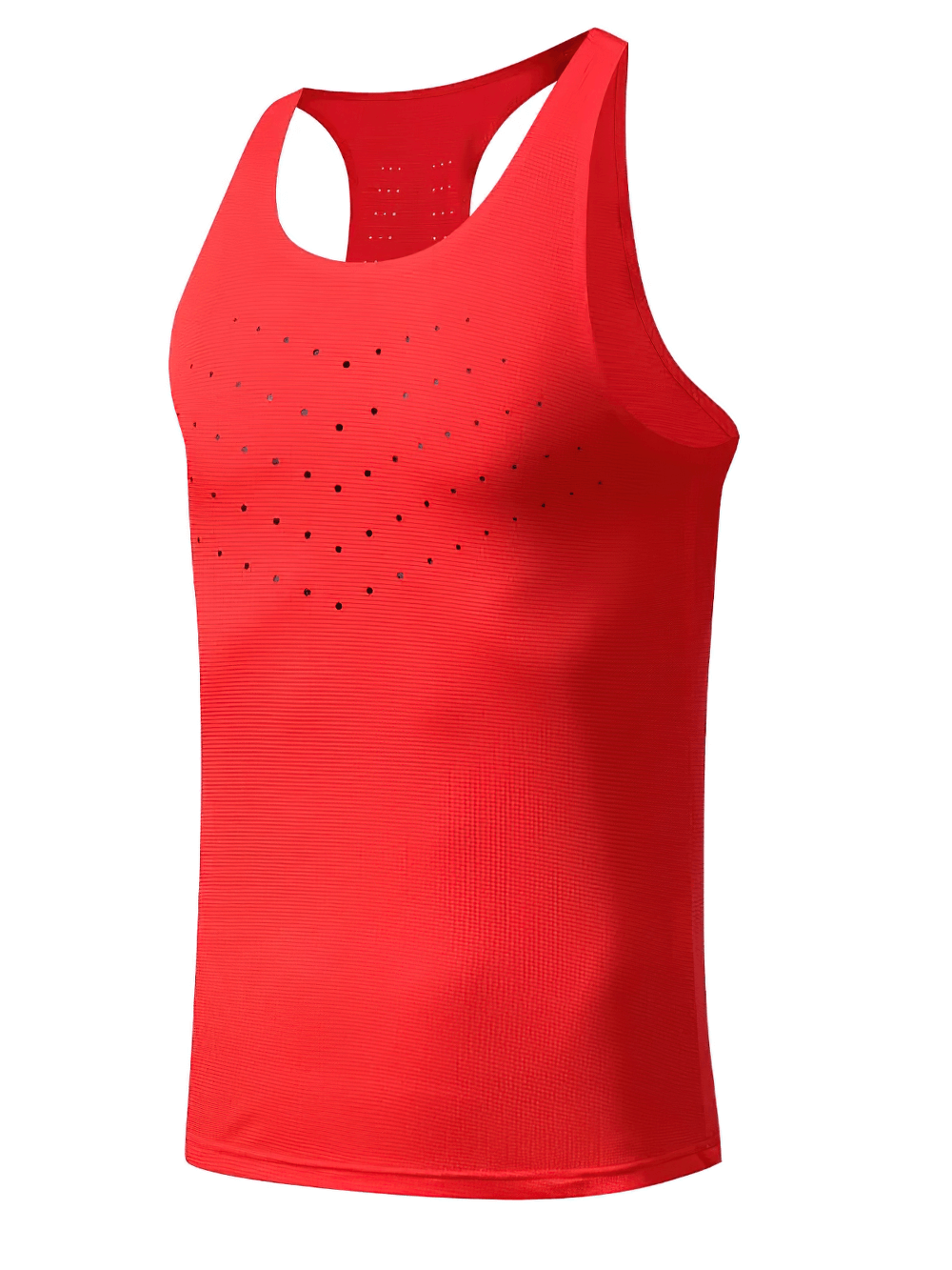 Men's Breathable Tank Top for Gym and Running - SF4090 in vibrant red color, ideal for gym workouts and sports activities.