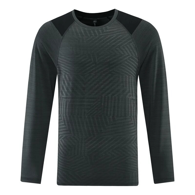 Men's Casual Sports Long Sleeves Top SF1556, polyester, quick-drying, moisture-wicking, perfect for running or jogging.