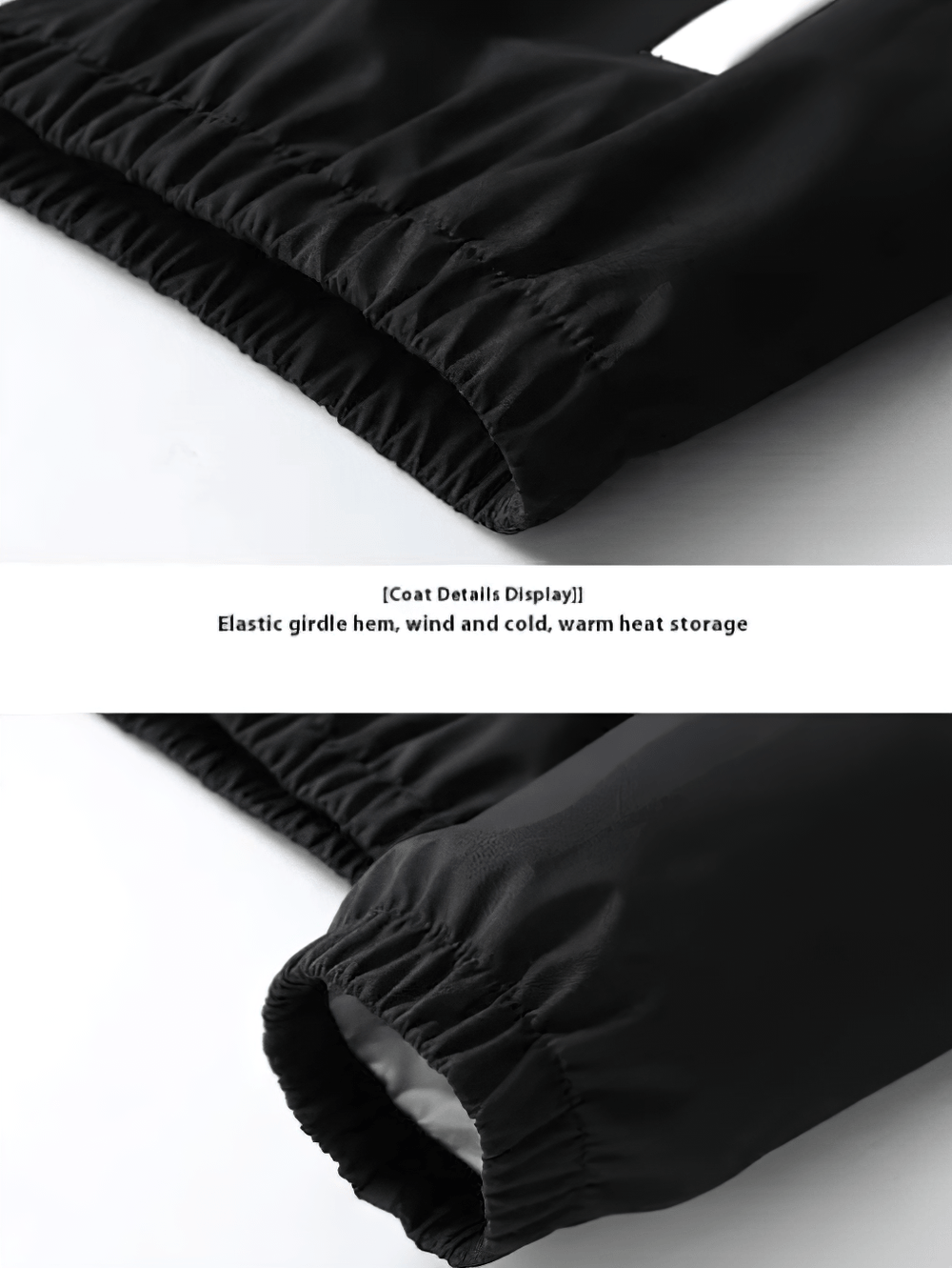 Men's Color Block Tracksuit with Hooded Jacket - SF4702 close-up of elastic hem and cuffs for warmth and comfort.