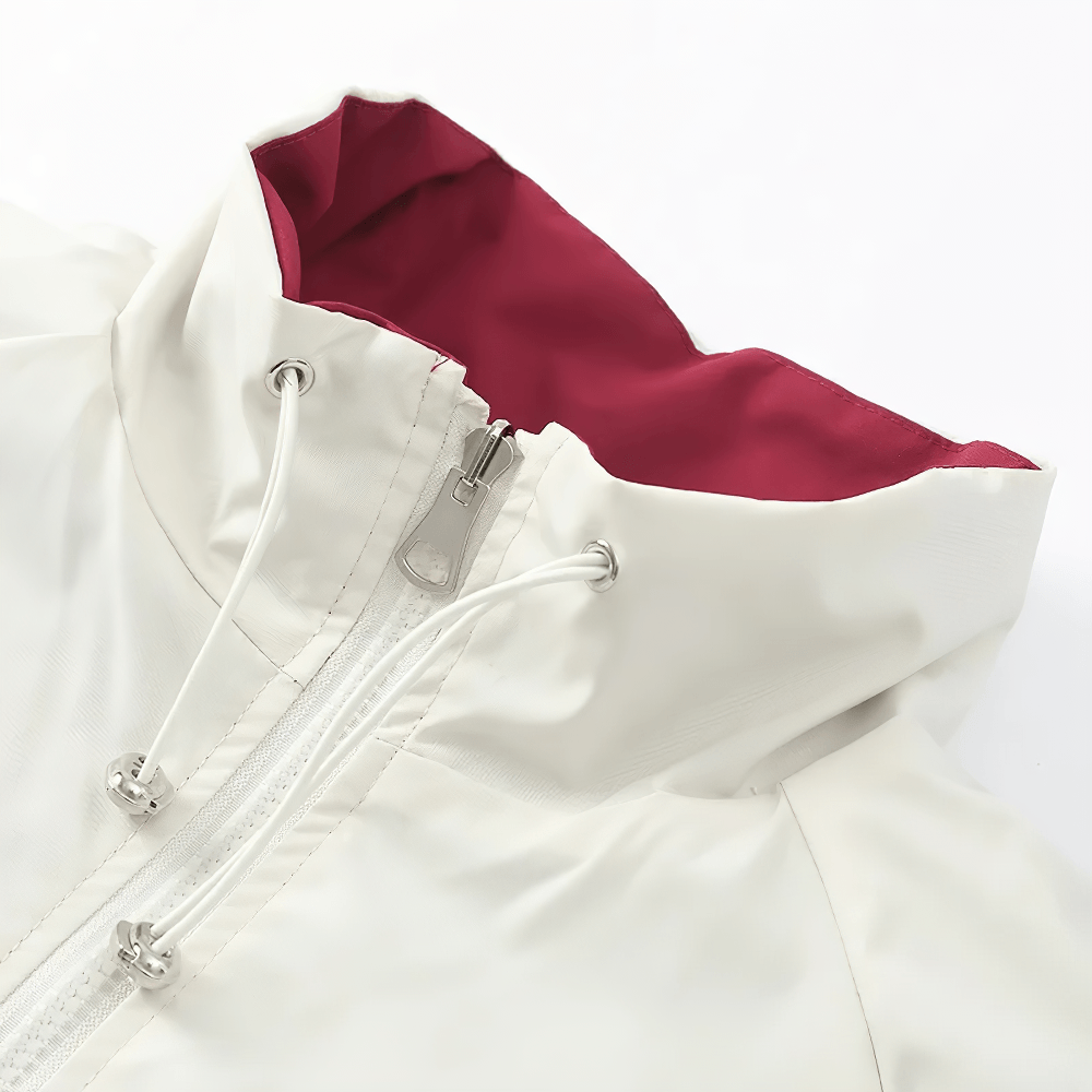 Men's Contrast Stand Collar Sport Jacket with Zip - SF4736 showing the stand collar and zipper details.