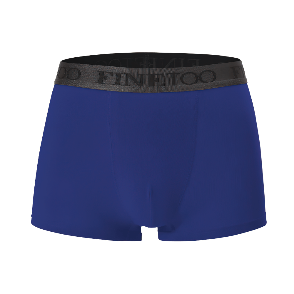 Men's Cotton Boxer Briefs with Letters Waistband - SF4676 in blue with elastic band